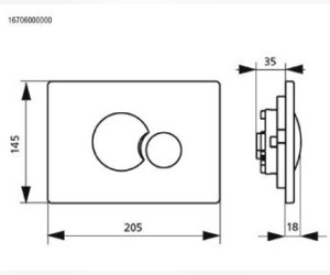 Клавиша Sanit S706 16.706.D2..0013br, бронза