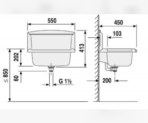 Многофункциональная мойка Sanit 60.005.01..0099 55 x 45 x 41.3 см цвет белый