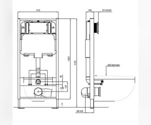 Монтажная рама Aquatek Standart 51 INS-0000001 для подвесного унитаза