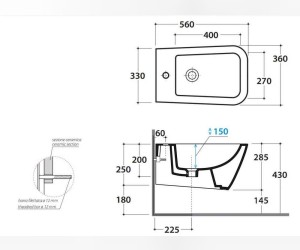Биде Globo Stone STS09.BI*1, подвесное
