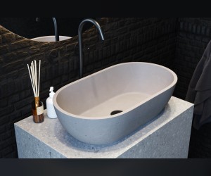 Раковина MERCURY Nano Concrete 63,5 Х 35 бетон HOLBI