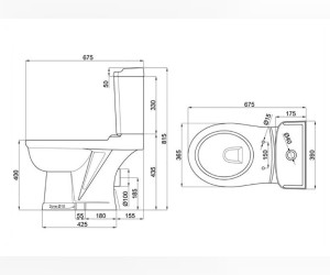 Напольный унитаз Della Boston Oak 025 крышка микролифт