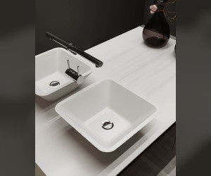 Раковина SATURN Soft Rock 42,5 Х 42,5 Белый матовый HOLBI