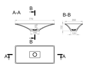 Раковина SIRIUS Soft Rock Duo 77 Х 35 RAL* палитра RAL HOLBI