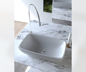 Раковина TITAN Soft Rock 59 Х 36 Белый матовый HOLBI