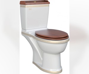 Напольный унитаз Della Boston Oak 024, безободковый крышка микролифт