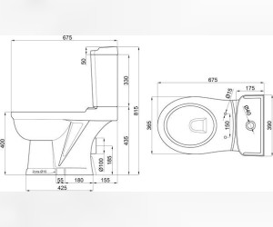 Напольный унитаз Della Boston Oak 024, безободковый крышка микролифт