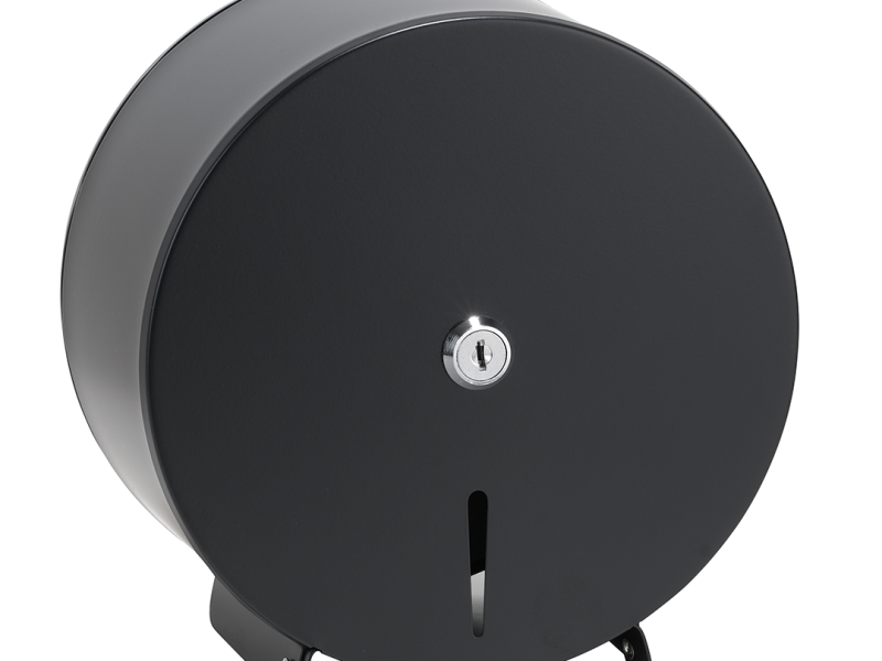 Диспенсер для туалетной бумаги, ø 200 мм, нержавеющая сталь, черный Bemeta