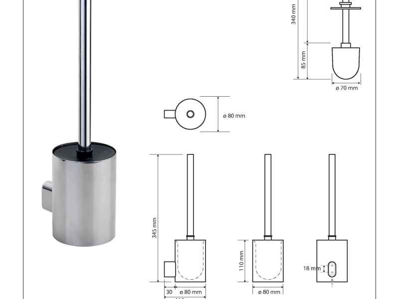 ORGANIC: Ёршик подвесной (металл) Bemeta
