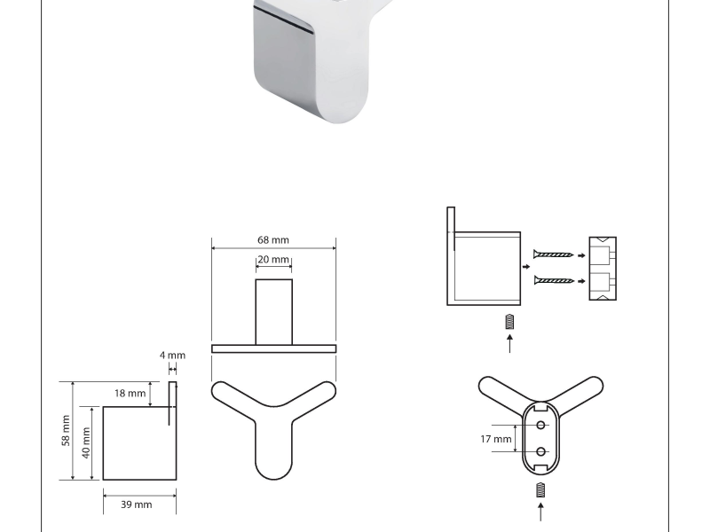 ORGANIC: Крючок двойной Bemeta