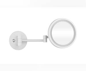 WHITE: Косметическое зеркало с подсветкой Ø160 мм Bemeta