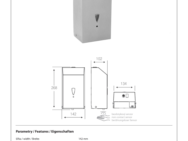 Автоматический диспенсер жидкого мыла - пена Bemeta