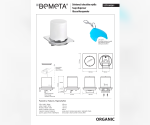 ORGANIC: Настенный дозатор для жидкого мыла Bemeta