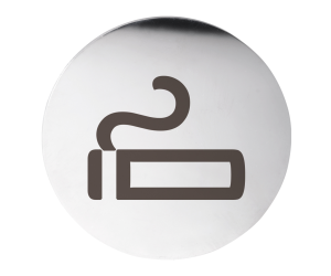 Табличка – Место для курения, круг, глянец Bemeta