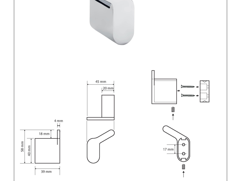 ORGANIC: Крючок, левый Bemeta