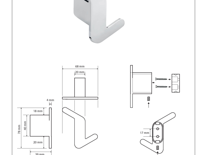 ORGANIC: Асимметричный крючок, левый Bemeta