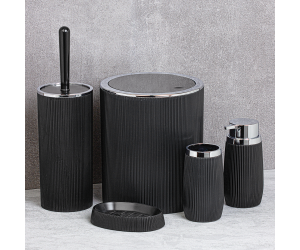Комплект аксессуаров для ванных комнат (5 шт.), черный Bemeta