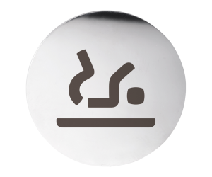 Табличка – Пеленальный столик, круг, глянец Bemeta