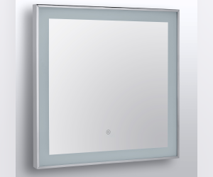 Косметическое зеркало 600 ммx600 ммx30 с подсветкой, сенсорный датчик Bemeta