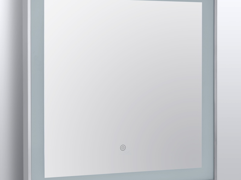 Косметическое зеркало 600 ммx600 ммx30 с подсветкой, сенсорный датчик Bemeta