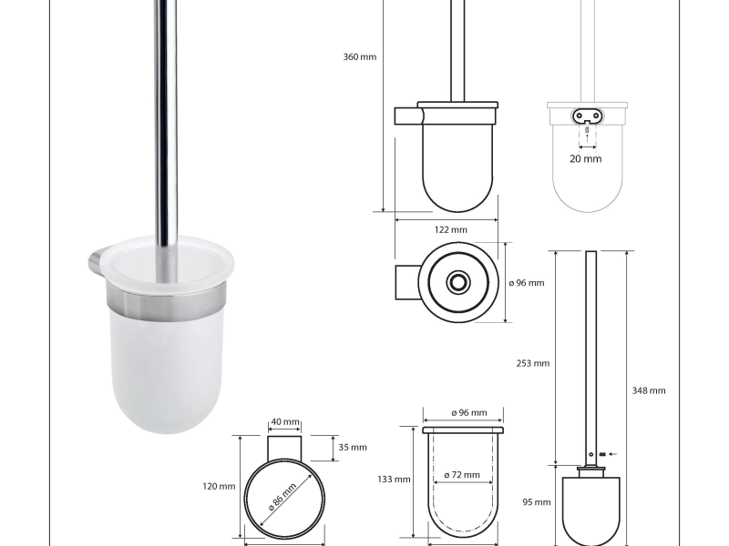 ORGANIC: Ёршик подвесной (стекло) Bemeta